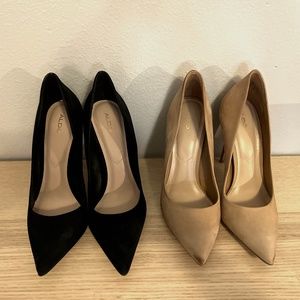 Aldo Stessy Black and Camel Pumps Size 9